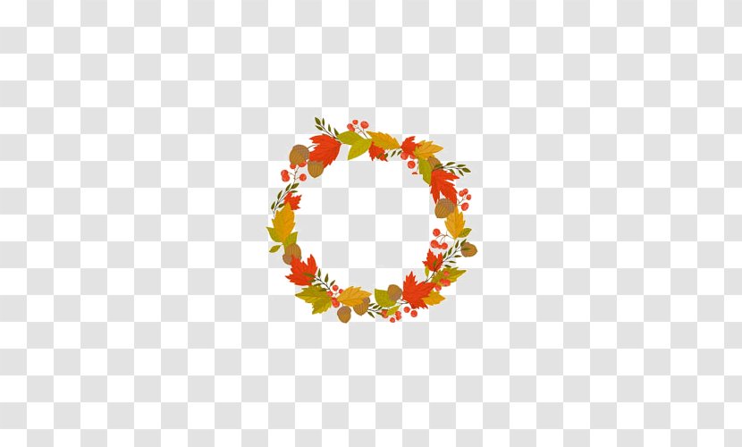 Maple Leaf Autumn - Leaves Wreath Design Transparent PNG