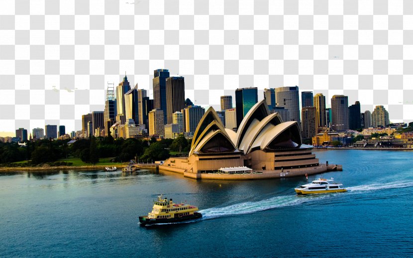 Sydney Opera House Harbour Bridge Port Jackson City Of Wallpaper - Aspect Ratio Transparent PNG