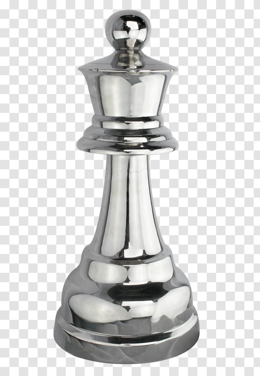 Chess Piece Queen White And Black In Chessboard - Set Transparent PNG