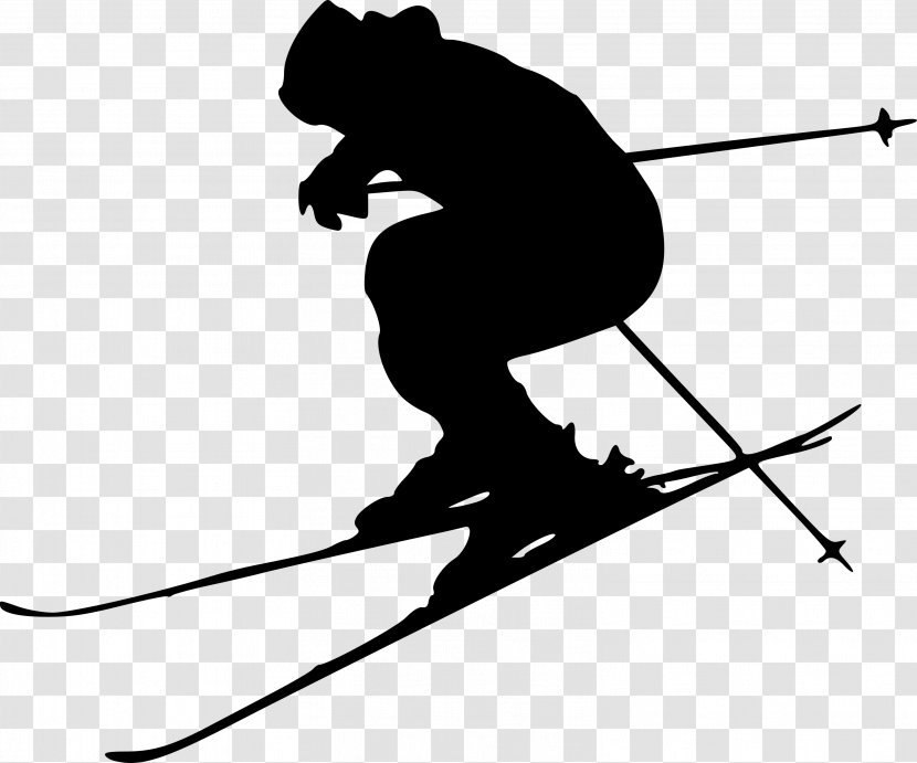 Skiing Ski Poles Clip Art Silhouette - Skier - Norway Transparent PNG