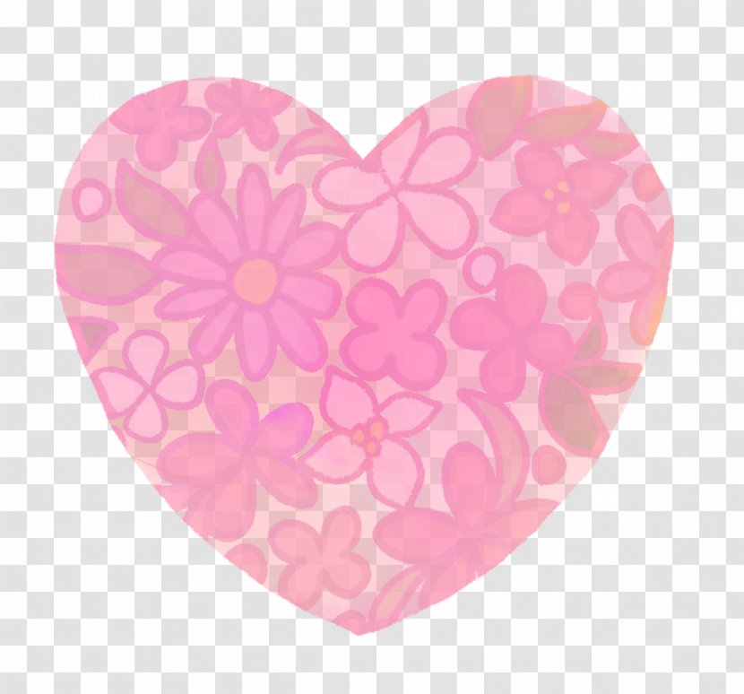 Hand-painted Flower Pattern Watercolor Heart Trans - Tree Transparent PNG