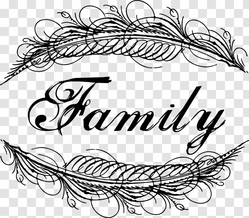 Calligraphy Art - Monochrome Photography - Family Transparent PNG