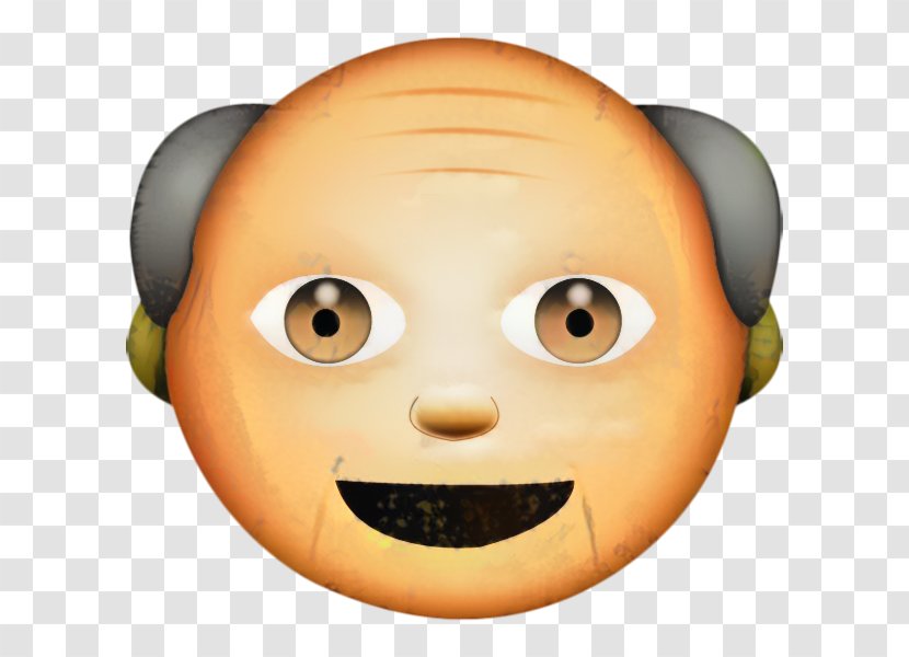 Smiley Face Background - Apple Color Emoji - Surprised Snout Transparent PNG