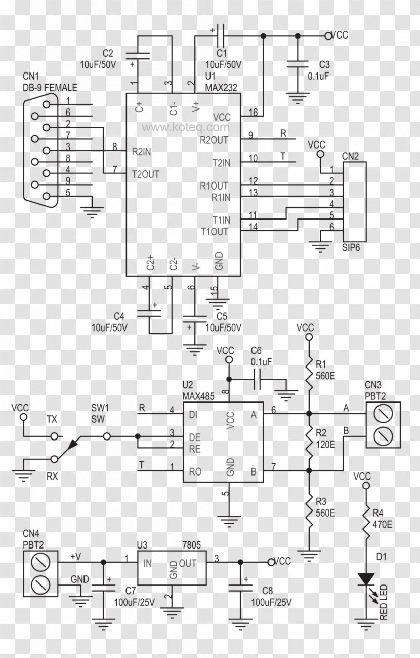 RS-485 Wiring Diagram Electrical Wires & Cable RS-232 - Lead - Conversion Of Units Transparent PNG