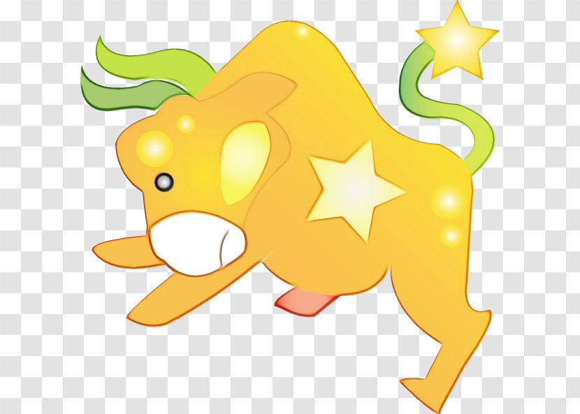 Yellow Material Line Fish Animal - Paint - Cartoon Fruit Transparent PNG
