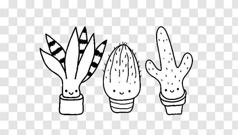 Coloring Book Cactus Saguaro Drawing Prickly Pear - Plants Transparent PNG