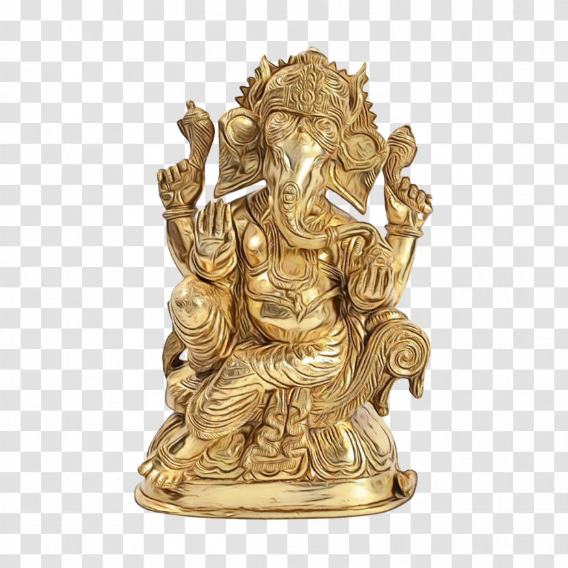 Ganesha Bronze Sculpture Statue - Nonbuilding Structure Transparent PNG