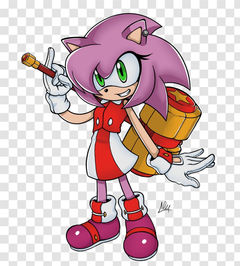 Sonic Riders Amy Rose Adventure Princess Sally Acorn Sega - Flower - Silhouette Transparent PNG