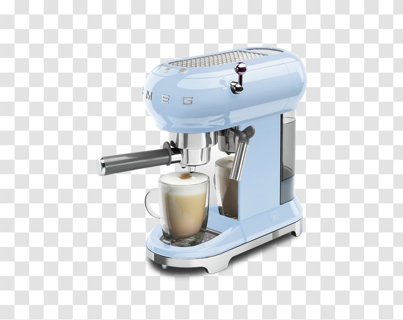 Smeg Espresso Machine Coffeemaker ECF01 - Coffee - Compact Dishwasher Trays Transparent PNG