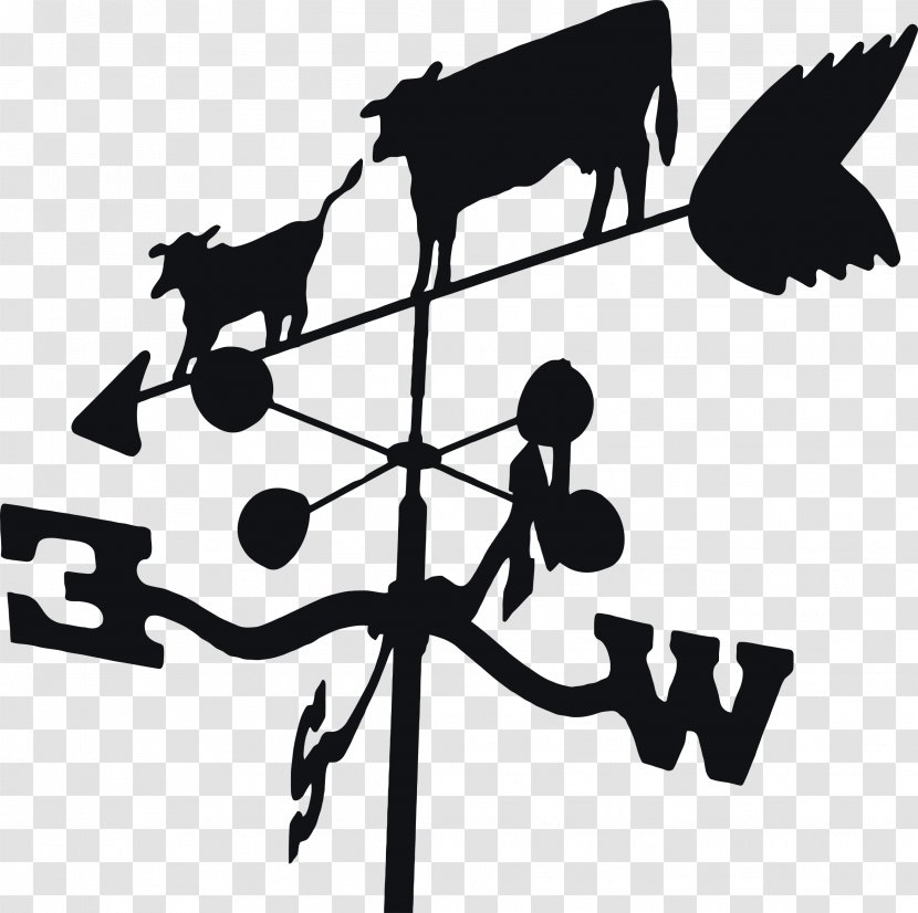 Weather Vane Cattle Clip Art - Windsock - Arrow Silhouette Transparent PNG