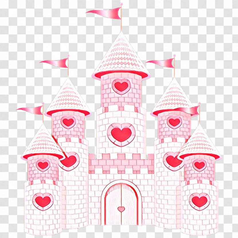 Pink Castle Building Transparent PNG