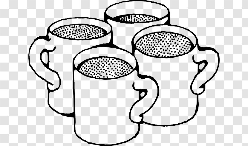 Hot Chocolate Coffee Cup Clip Art Coloring Book - Silhouette Transparent PNG
