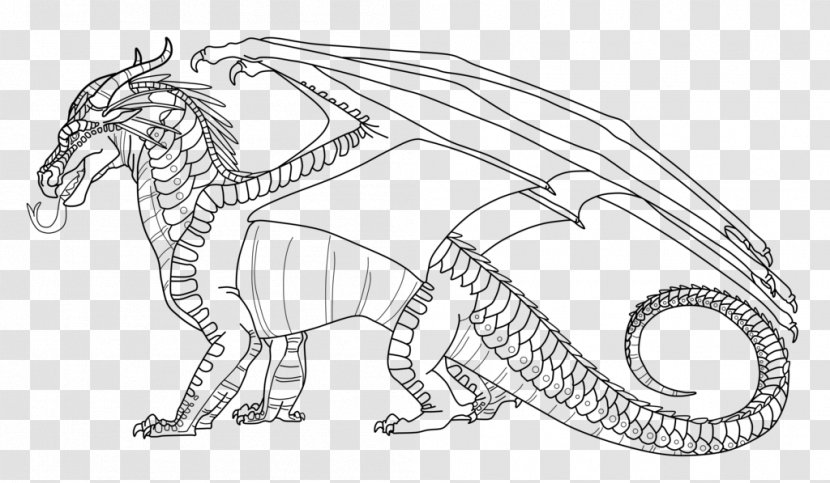 Wings Of Fire Coloring Book Nightwing - Mythical Creature - Animal Figure Transparent PNG