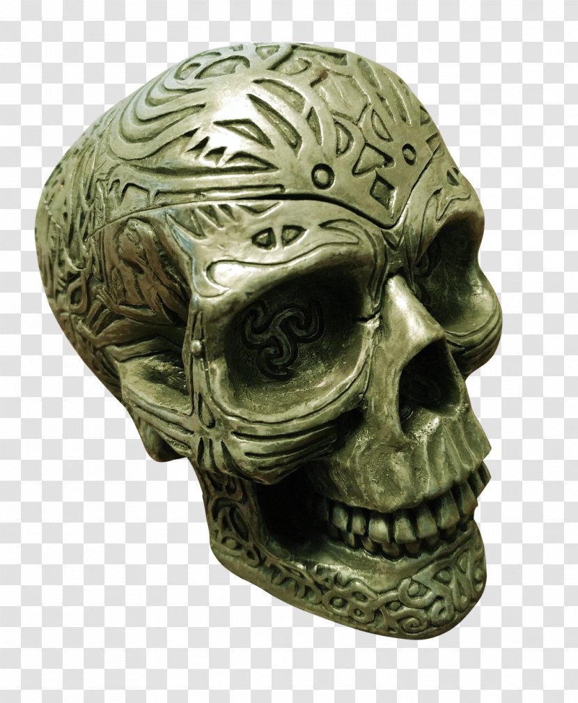 Skull And Crossbones - Brass Transparent PNG