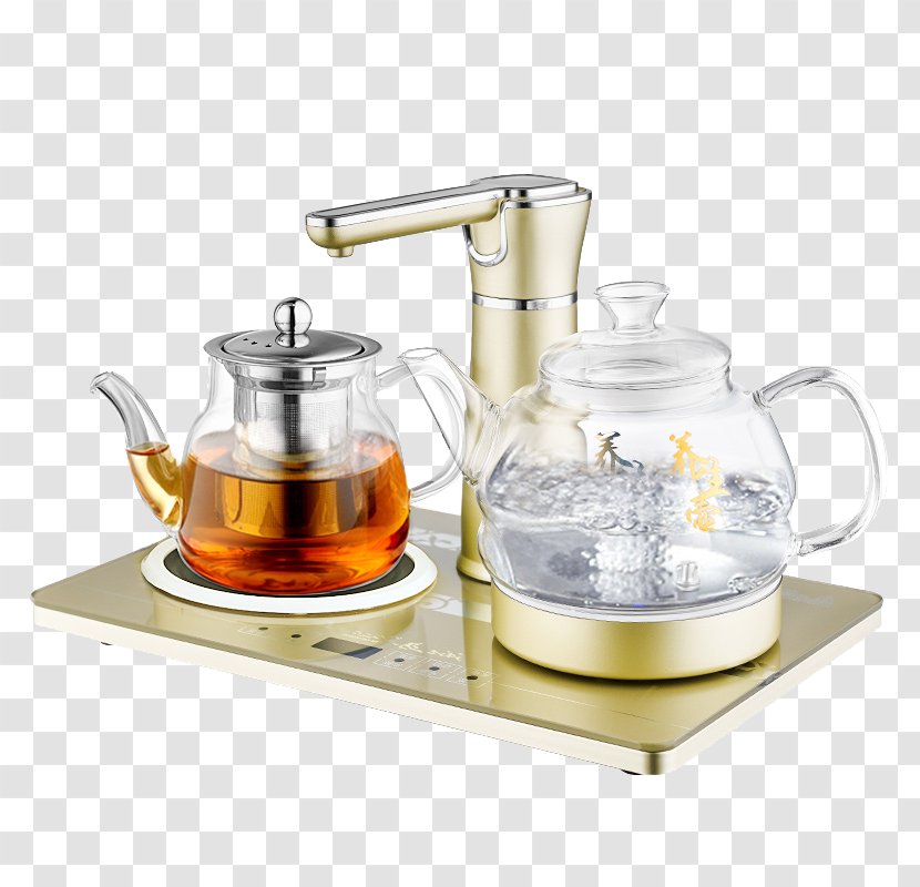 Glass Electric Kettle Electricity - Water - Double-headed Transparent PNG