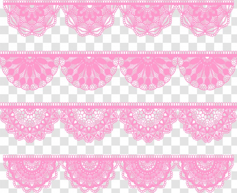 Pink Download - Peach - Fan-shaped Lace Edge Transparent PNG