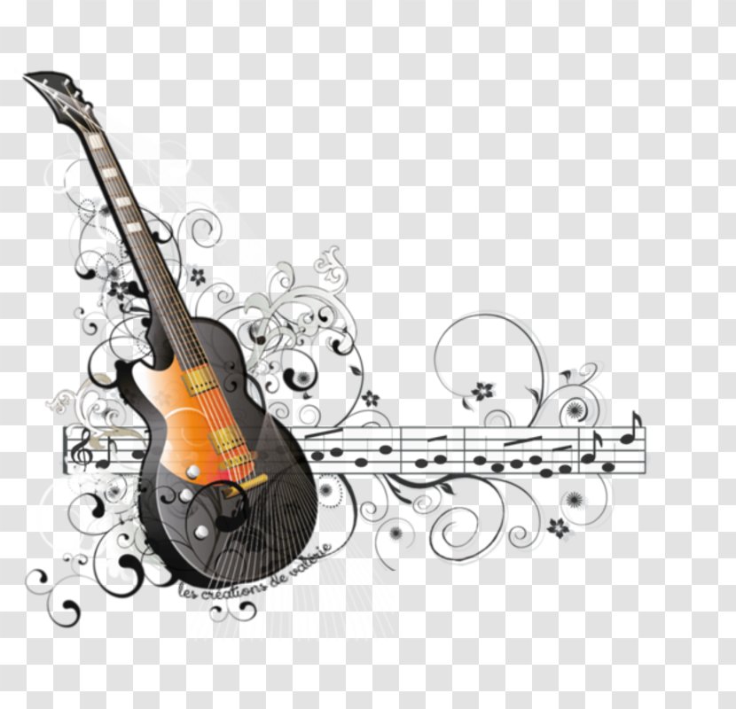 Acoustic Guitar Musical Note Instruments - Flower Transparent PNG