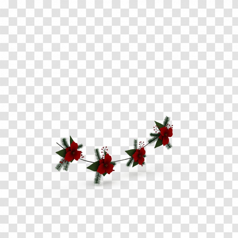Ribbon Christmas - Red Flower HD Photo Transparent PNG