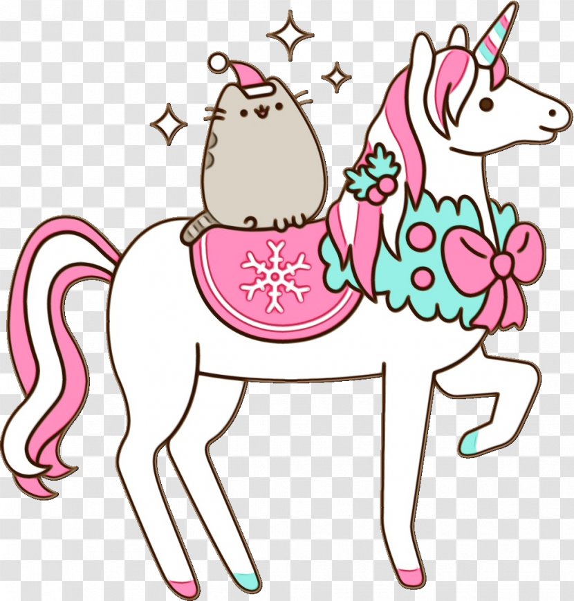 Horse Self-portrait Drawing Line Art - Sticker Pink Transparent PNG