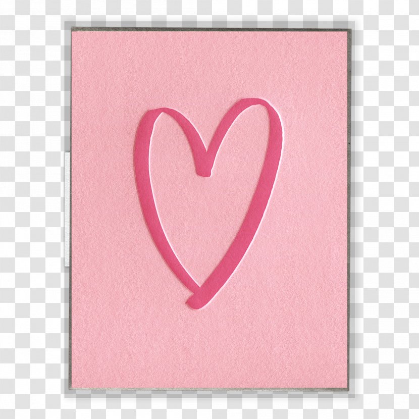 Pink M Rectangle - Heart - Greeting Transparent PNG