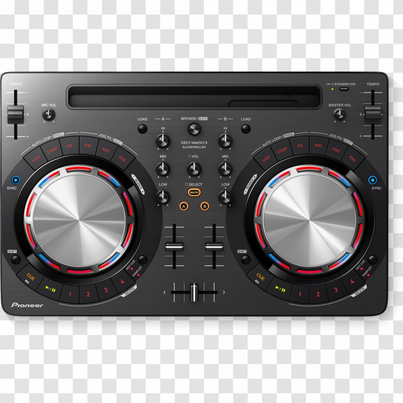 DJ Controller Pioneer Disc Jockey Djay DDJ-WeGO3 - Watercolor - Cartoon Transparent PNG