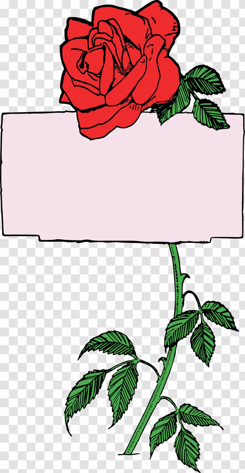 Clip Art Garden Roses Borders And Frames Openclipart Floral Design - Flowering Plant - Rose Transparent PNG