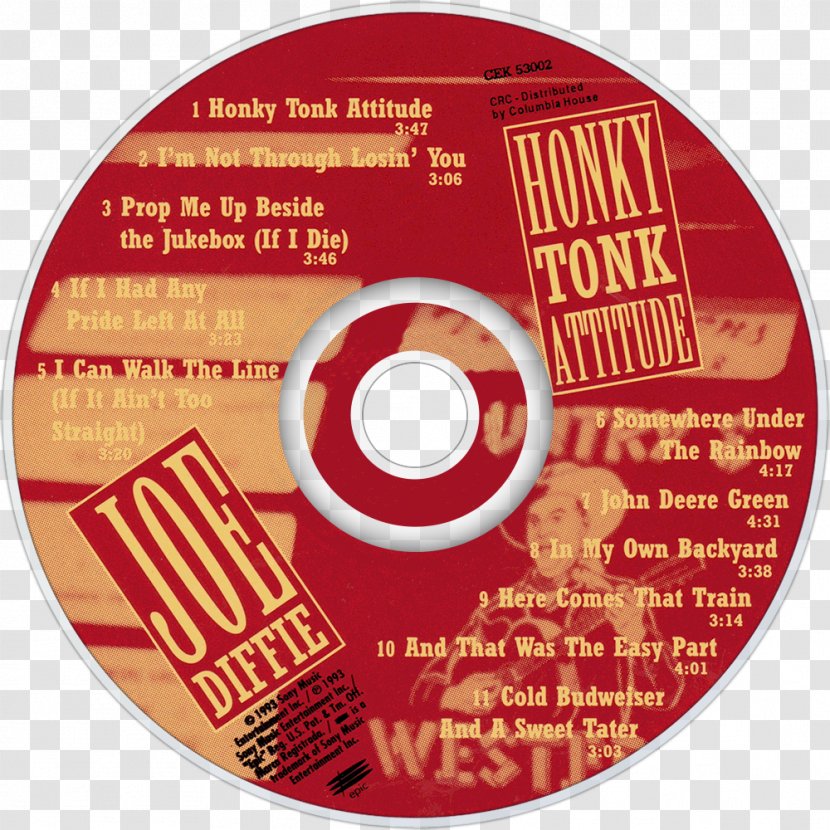 Compact Disc Honky Tonk Attitude Honky-tonk Sony Import - Label Transparent PNG