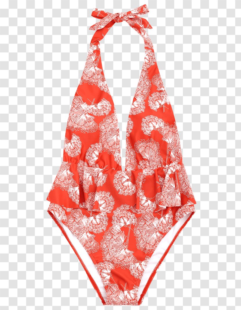 One-piece Swimsuit T-shirt Tube Top Ruffle - Tree - Pieces Of Red 2018 Transparent PNG