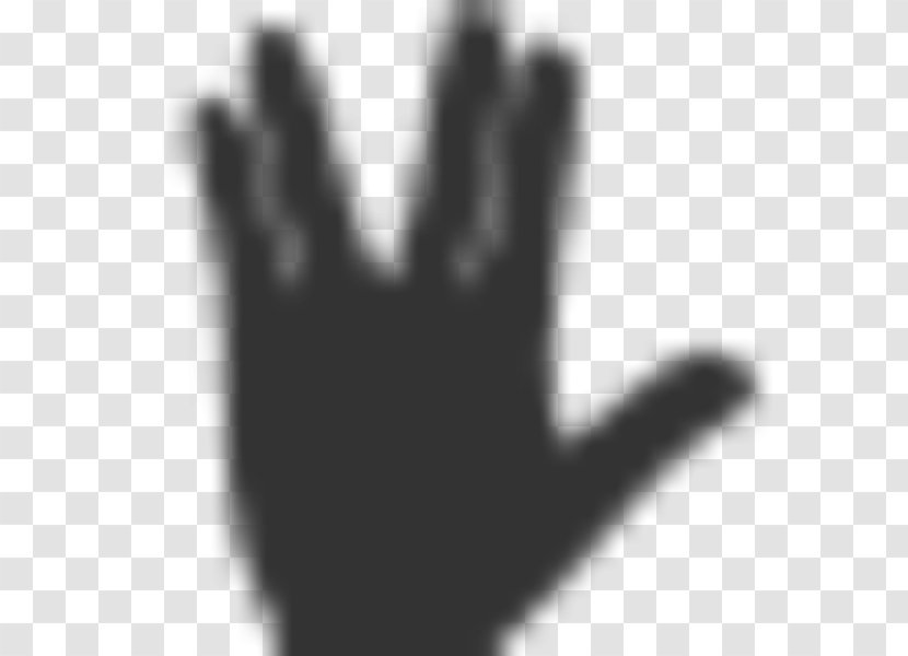 Thumb Hand Model Font Black - Monochrome Photography - Star Trek Number 2 Transparent PNG