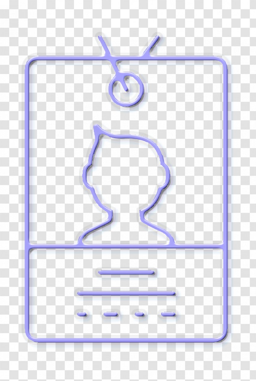 Id Card Icon Pass Essential Set - Line Art Transparent PNG