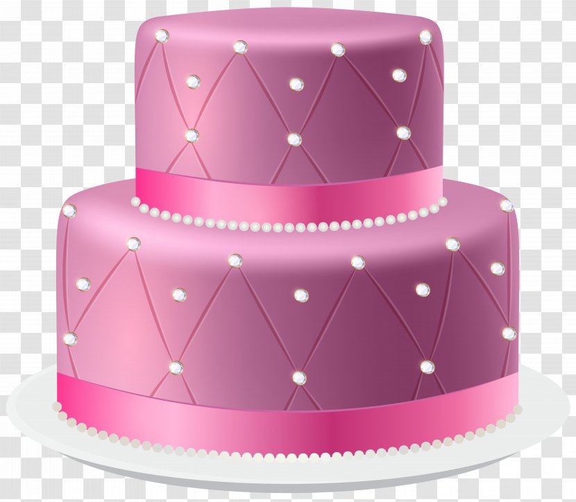 Birthday Cake Icing Torte Wedding Chocolate - Sugar - Pink Clip Art Image Transparent PNG