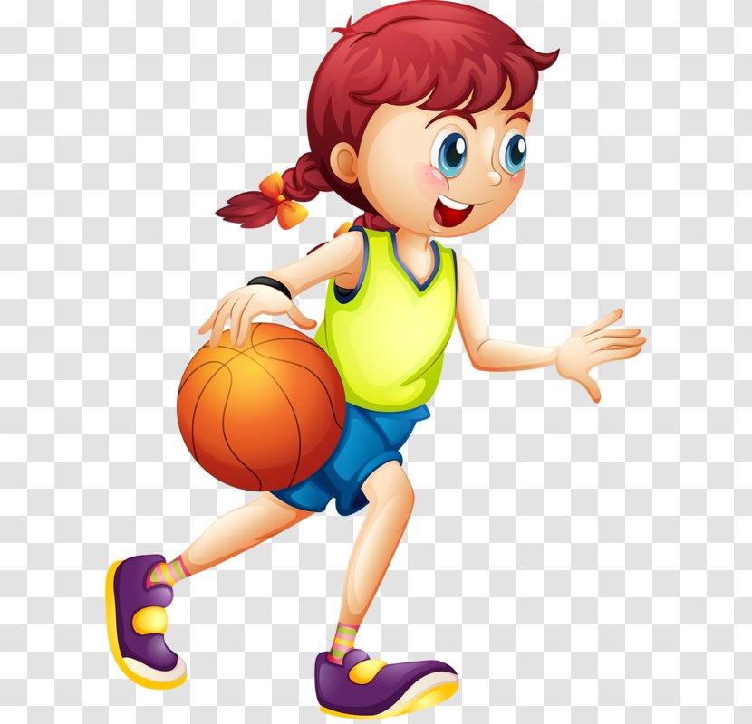 Women's Basketball Cartoon Sport - Happiness - Kids Transparent PNG