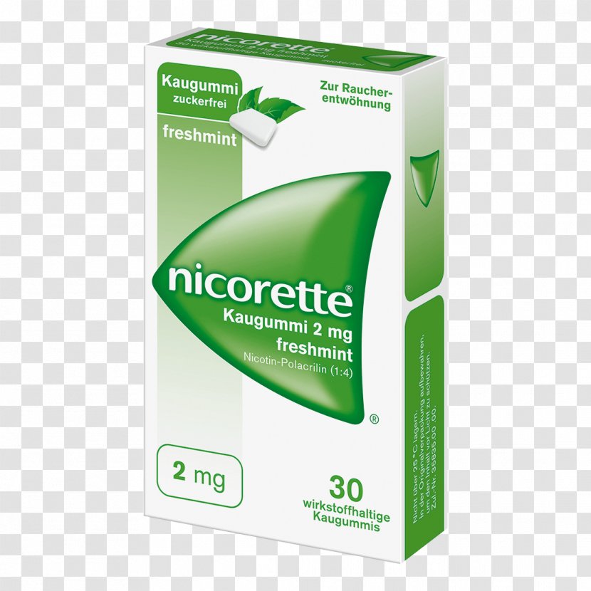 Chewing Gum Brand Nicorette - Fresh Mint Transparent PNG