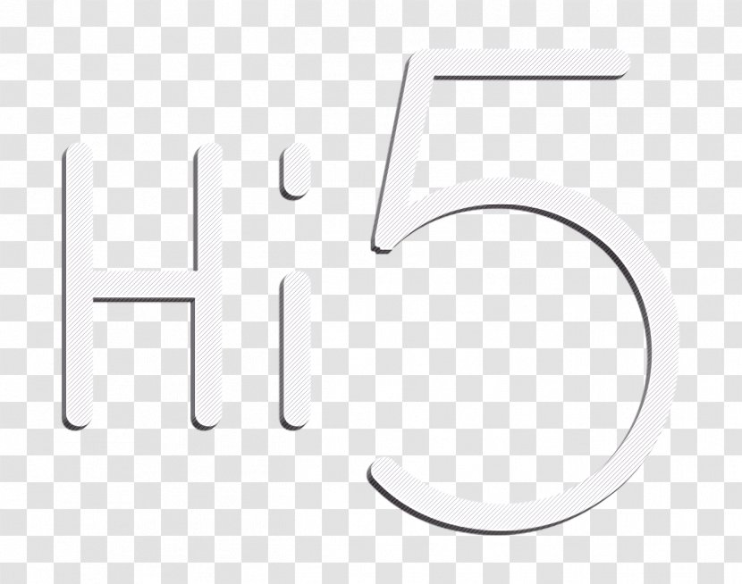 Hi5 Icon Media Network - Blackandwhite Logo Transparent PNG
