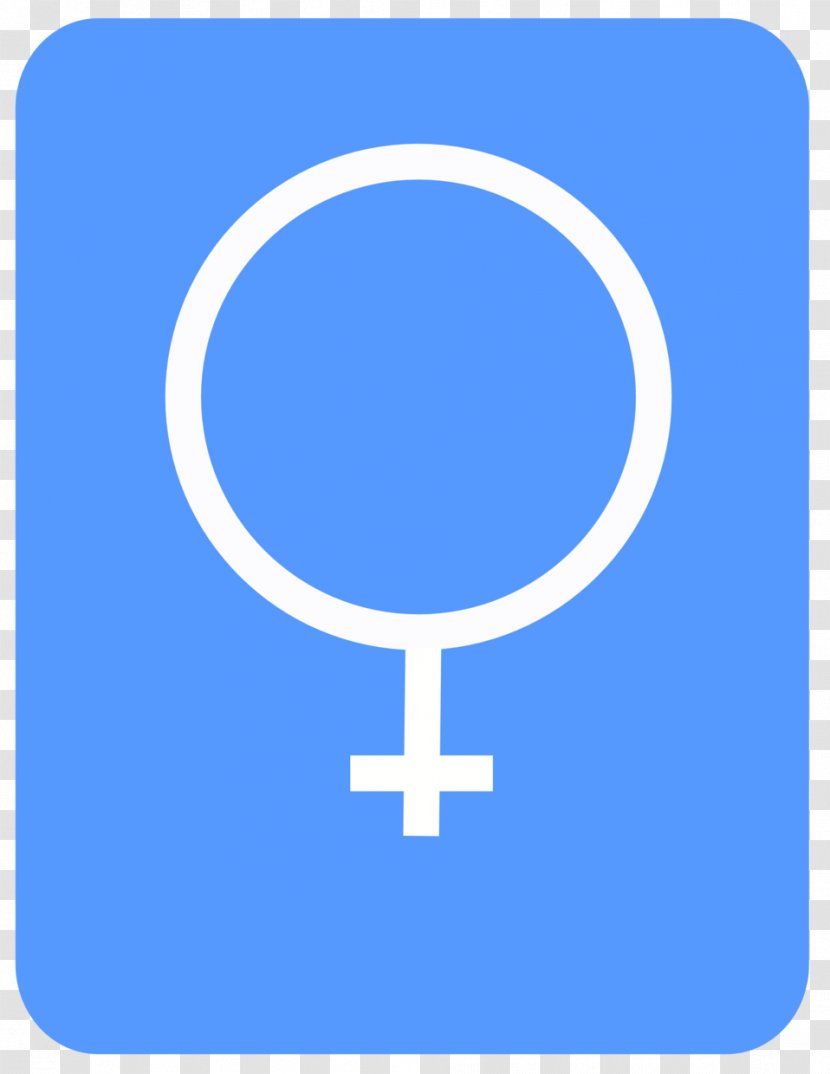 Gender Symbol Female Sign Clip Art - Electric Blue - Venus Transparent PNG