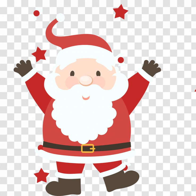 Santa Claus Christmas Illustration - Happy Vector Transparent PNG