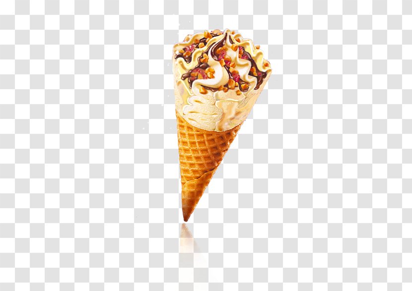 Sundae Gelato Dame Blanche Ice Cream Cones - Caramel Transparent PNG