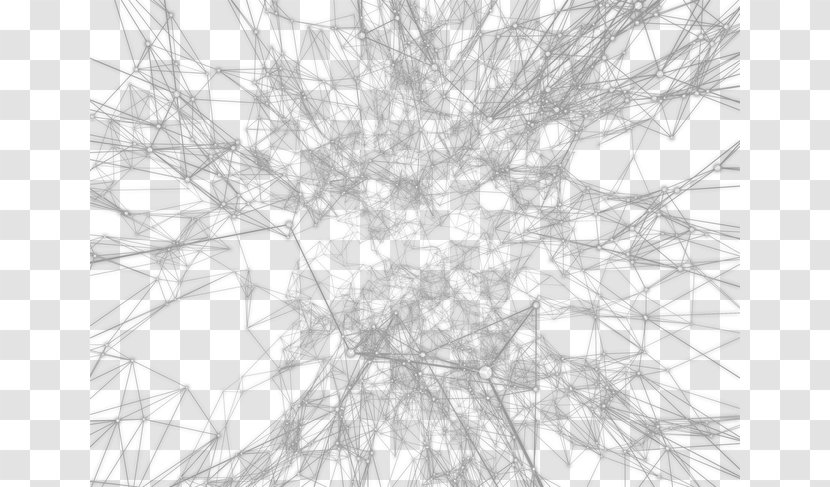 White Twig Symmetry Structure Pattern - Texture - Technological Sense Of Geometric Lines Transparent PNG