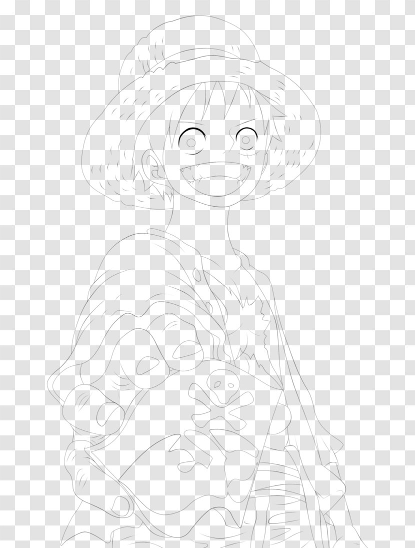 Line Art Drawing Sketch - Cartoon - One Piece Transparent PNG