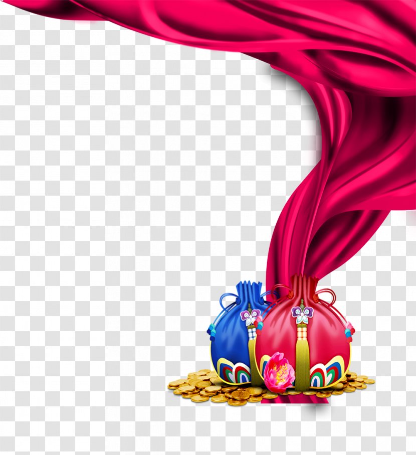 Ribbon Red Envelope Download - Fictional Character Transparent PNG