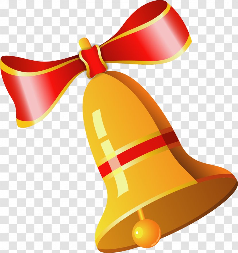 Red Ribbon - Designer - Hand Painted Yellow Bell Bow Transparent PNG