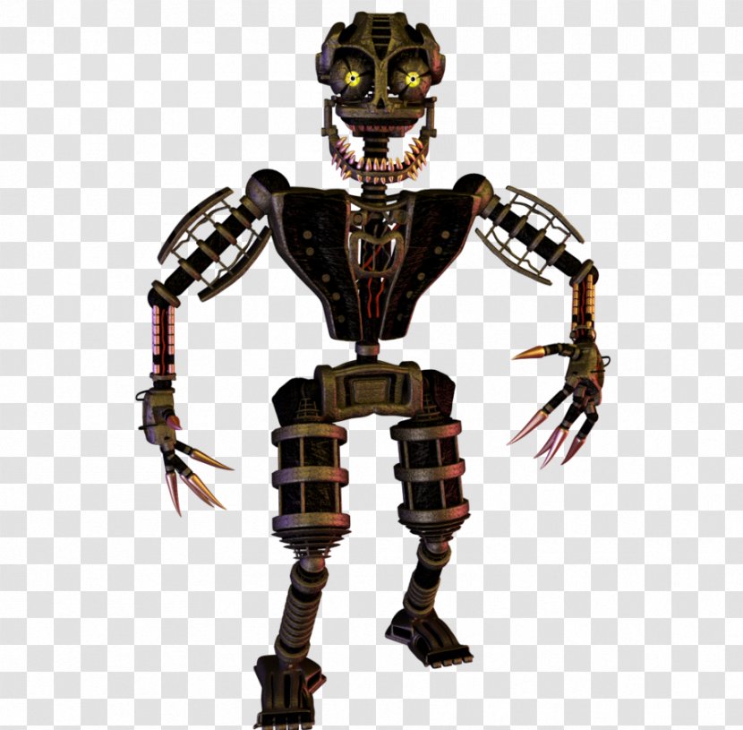Five Nights At Freddy's 4 2 3 Terminator Endoskeleton - Action Figure Transparent PNG