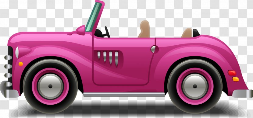 Car Adobe Illustrator Automotive Design - Motor Vehicle - Bright Purple Cartoon Transparent PNG