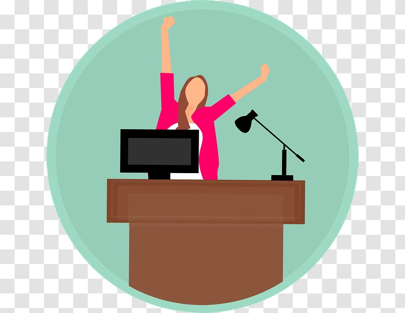 Party Cartoon - Office - Lectern Transparent PNG