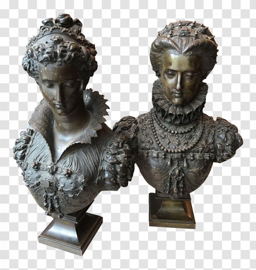 Bronze Sculpture Bust Museum Of Fine Arts In Valenciennes - Marie De' Medici Transparent PNG