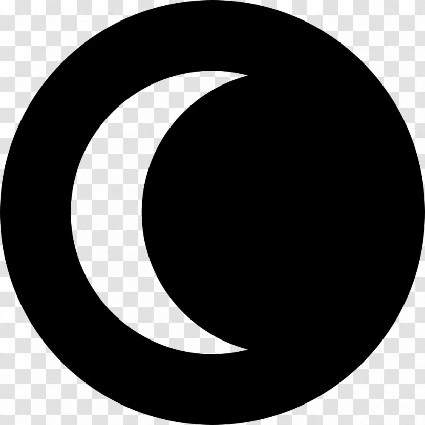 Solar Eclipse Lunar Moon Phase Symbol - Black - Crescent Transparent PNG