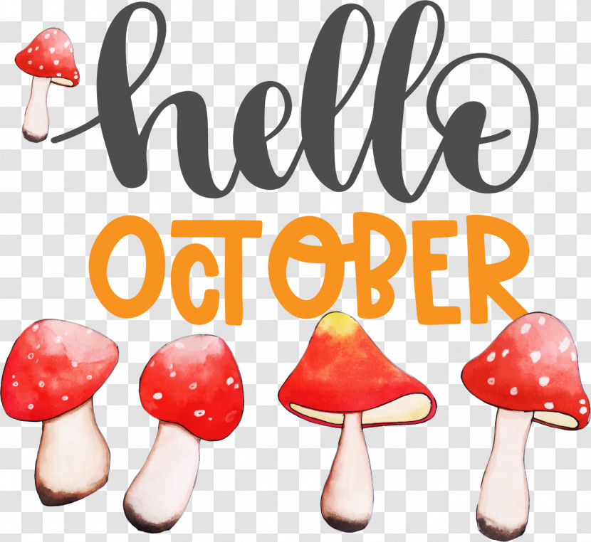 Hello October Autumn Transparent PNG