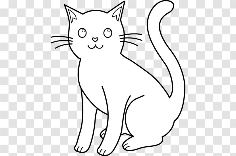 Cat Kitten Clip Art - Whiskers - Catanddogblackandwhite Transparent PNG