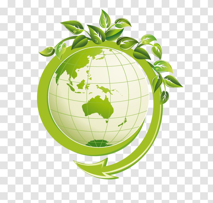 Earth Environmentally Friendly Leaf Green - Material - Vector Transparent PNG