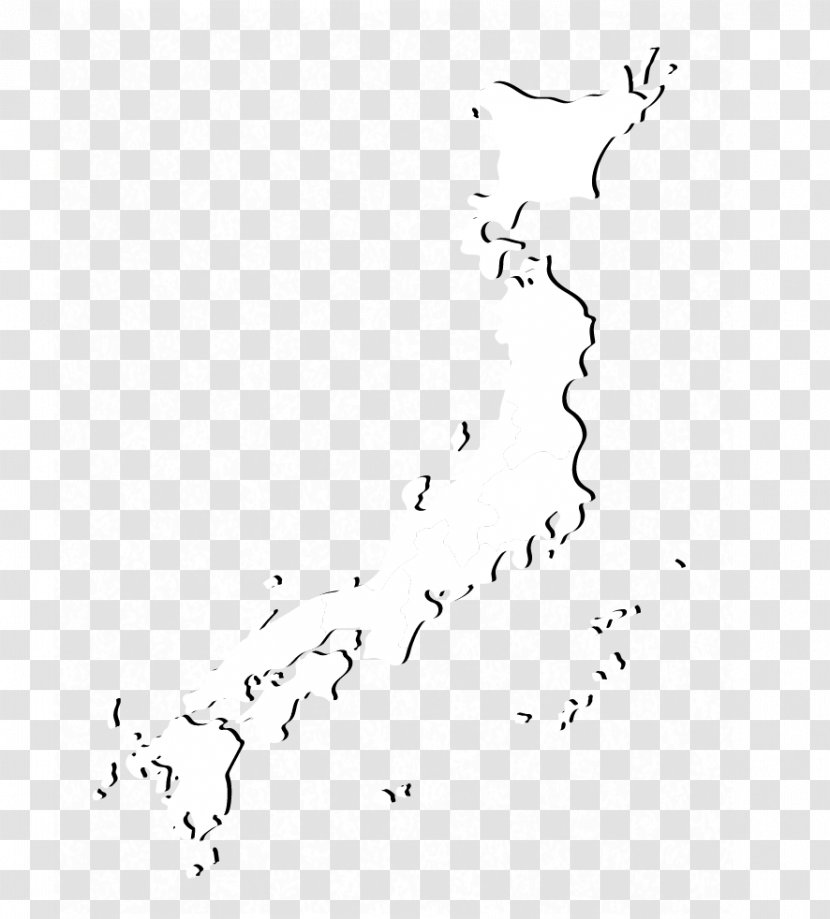 White Black Angle Pattern - Monochrome Photography - Japan Topographic Map Transparent PNG